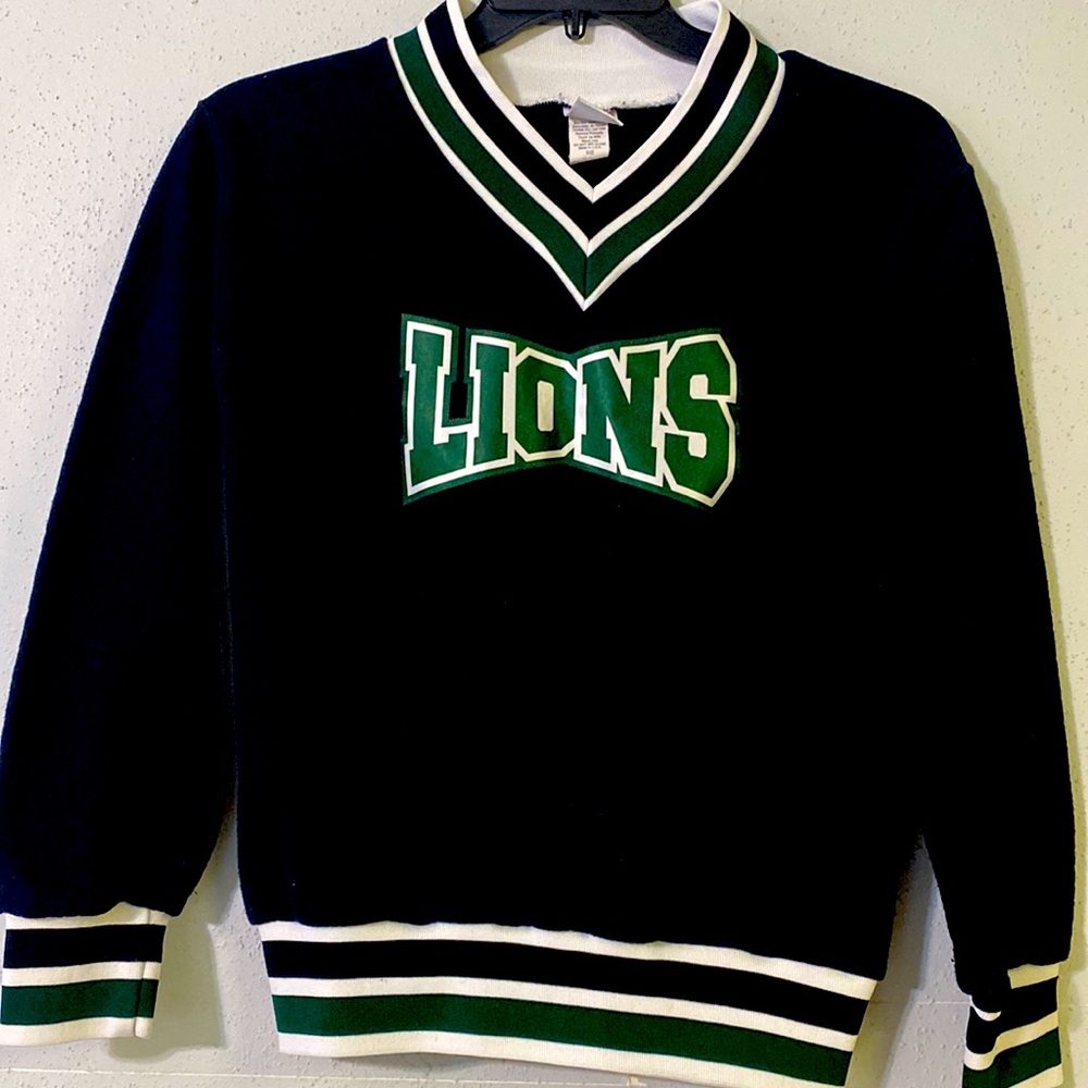 Team Leader Adult Small Black Sweatshirt Green/Black/White Lions Pre-Owned